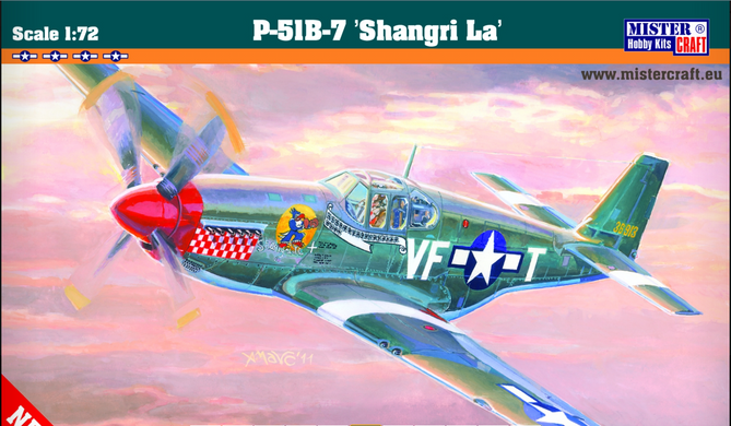 Сборная модель 1/72 самолет P-51 B-7 Shangri LA MisterCraft C-50