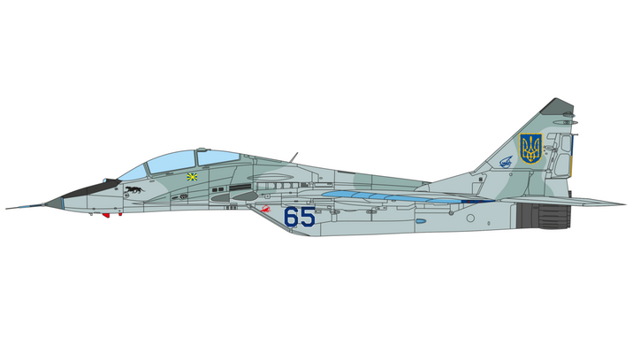 Prefab model 1/72 MiG-29UB jet aircraft in the Air Force of Ukraine IBG Models 72902