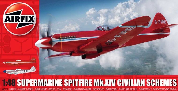 Збірна модель 1/48 літак Supermarine Spitfire MkXIV Civilian Schemes Airfix 05139