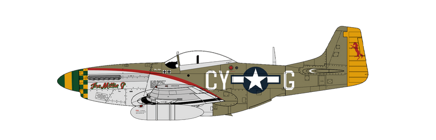Сборная модель 1/48 американский истребитель North American P-51D Mustang Airfix A05131A