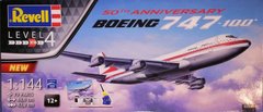 Сборная модель Самолета Boeing 747-100 50th anniversary jumbo jet Revell 05686 1:144