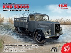 Сборная модель 1/35 KHD S3000, Немецкий военный грузовой автомобиль 2 Мировой войны ICM 35451