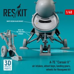 1/48 Scale Model Air Intakes, Wheel Arches, Landing Gear, Wheels A-7E "Corsair II" for Hasegawa Reskit RSU48-0316, In stock