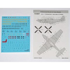 Decal 1/32 technical inscriptions on North American P-51 Mustang Foxbot 32-012, In stock