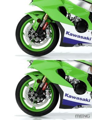 Збірна модель 1:9 мотоцикл Kawasaki Ninja ZX-10R Meng Model MT-007s