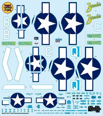 Збірна модель 1:24 літак Republic P-47 D Thunderbolt Razorback Trumpeter 02427