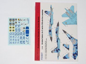 Декаль 1:72 для Ukrainian Su-27 and Su-27UB with Flora Camouflage Foxbot 72-076