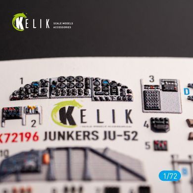 3D наклейки 1:72 для Ju-52 (Italeri) Kelik K72196