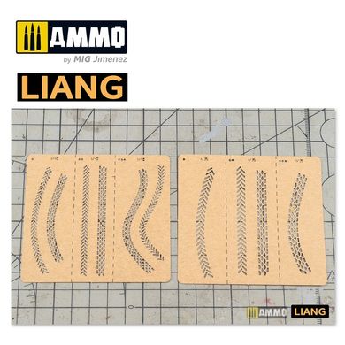 Tire Tracks Effects Airbrush Stencils A LIANG-0010