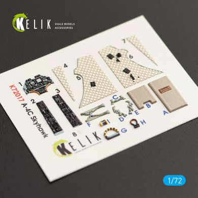 A-4C Skyhawk Interior 3D Decals for Fujimi/Hobby 2000 Kit (1/72) Kelik K72017, In stock