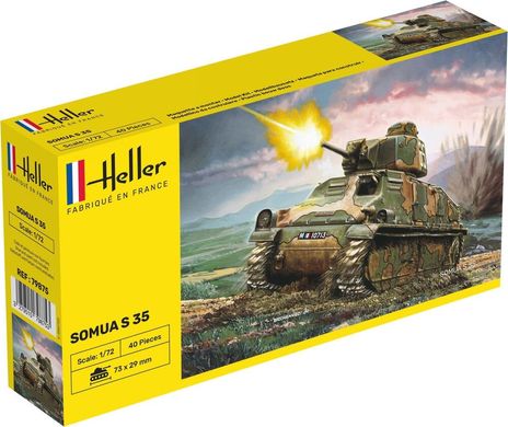 Сборная модель 1/72 французский танк Somua S35 Heller 79875
