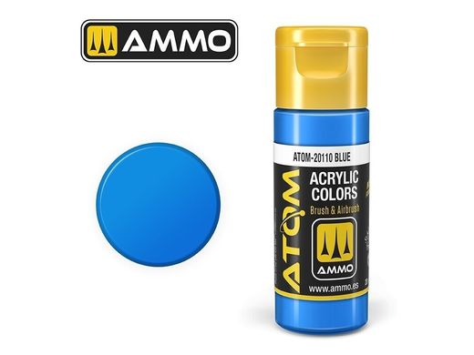 Acrylic paint ATOM Blue Ammo Mig 20110