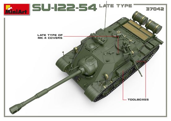Сборная модель 1/35 САУ СУ-122-54 Поздний тип MiniArt 37042