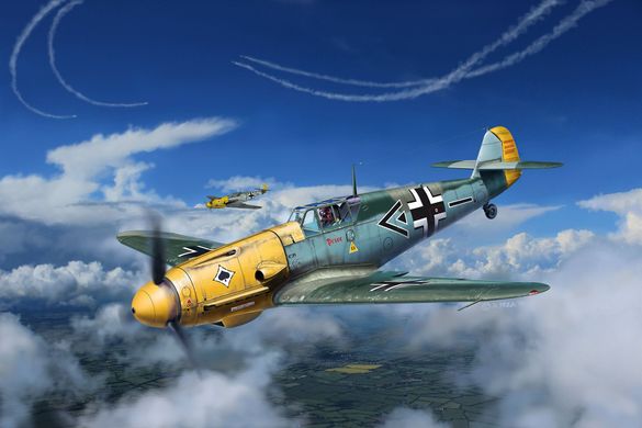Assembled model 1/72 Fighter Messerschmitt Bf 109 F-2 (Messerschmitt) Revell 03893