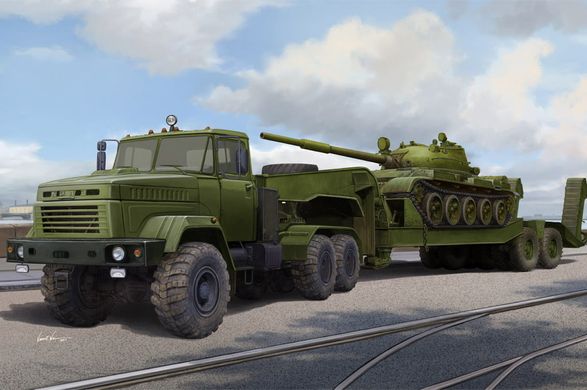 Сборная модель грузовика Ukraine KrAA-6446 Tractor w/Maz Hobby Boss 85513