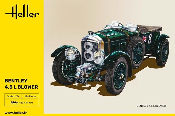 Збірна модель 1/24 легендарний автомобіль Bentley 4.5 L Blower із золотої доби Heller 80722