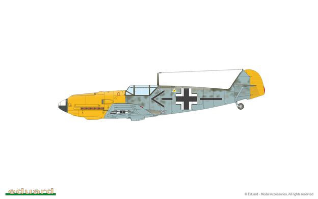 Сборная модель 1/72 самолет Bf 109E-3 ProfiPACK edition Eduard 7032