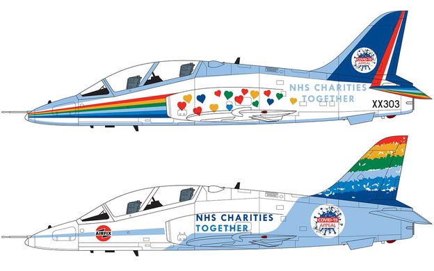 Assembly model 1/72 aircraft NHS Charities Together BAE Hawk Airfix A73100