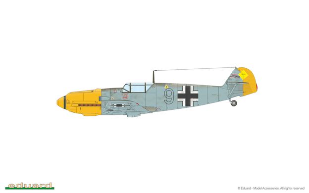Сборная модель 1/72 самолет Bf 109E-3 ProfiPACK edition Eduard 7032