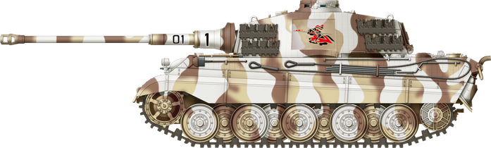 Сборная модель 1/35 танк PzKpfwg. VI Ausf.B Tiger II Sd.Kfz.182 - s.Pz.Abt.505 Das Werk DW35013