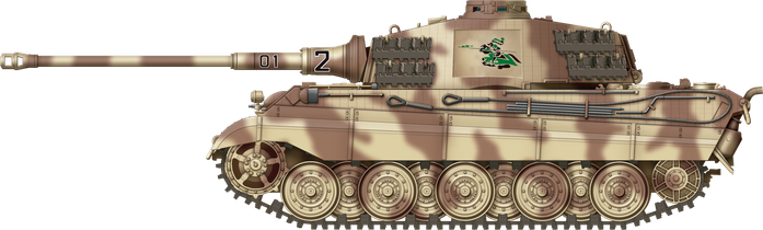 Assembled model 1/35 tank PzKpfwg. VI Ausf.B Tiger II Sd.Kfz.182 - s.Pz.Abt.505 Das Werk DW35013