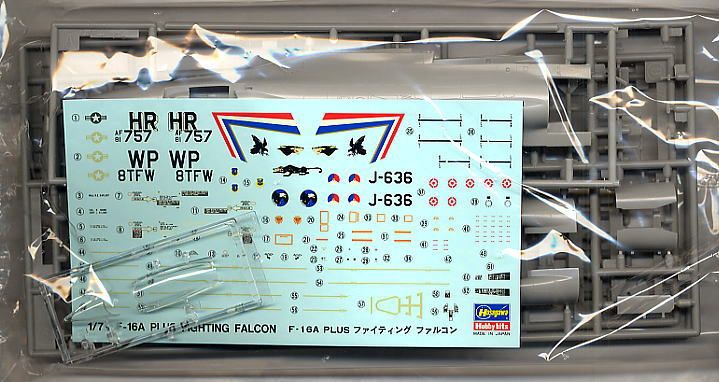 Assembled model 1/72 aircraft F-16A Plus Fighting Falcon U.S. Air Force Tactical Fighter Hasegawa 00231