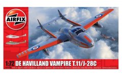 Сборная модель самолета De Havilland Vampire T.11/J-28C Airfix A02058A 1:72