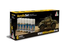 Набір акрилових фарб Military Allied Army 6шт Italeri 440AP