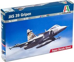 Збірна модель 1/72 літак JAS 39 Gripen Italeri 1306