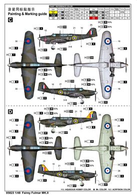 Сборная модель 1/48 британский палубный истребитель Fulmar MK.II Trumpeter 05823