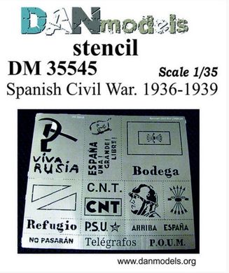 Stencil 1/35 Spanish Civil War 1936-39 DAN Models 35545