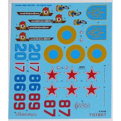 Decal 1/48 Ukrainian Foxbats: MiG-25PDS of the Ukrainian Air Force. Foxbot 48-035, In stock