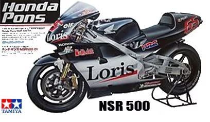 Збірна модель 1/12 мотоцикл Honda Pons NSR500 '01 + набір доповнень Tamiya 14087