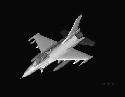 Сборная модель 1/72 самолет F-16B Fighting Falcon HobbyBoss 80273