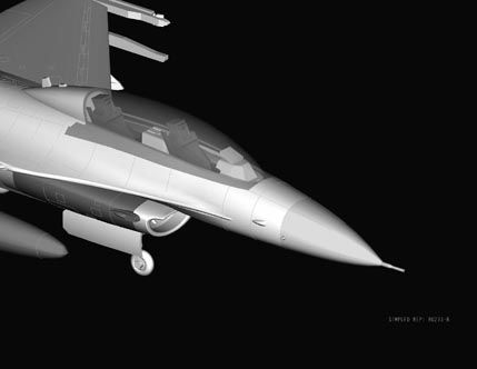 Сборная модель 1/72 самолет F-16B Fighting Falcon HobbyBoss 80273