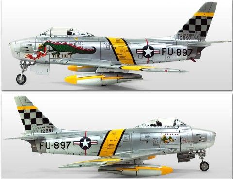 Assembled model 1/72 aircraft F-86F "Korean War" Academy 12546