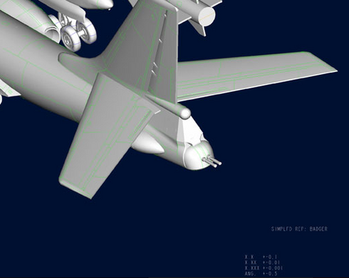 Assembled model 1/44 aircraft TU-16K-10 Badger-C Trumpeter 03908
