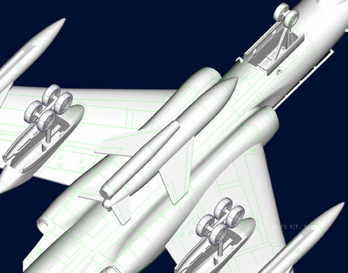Assembled model 1/44 aircraft TU-16K-10 Badger-C Trumpeter 03908