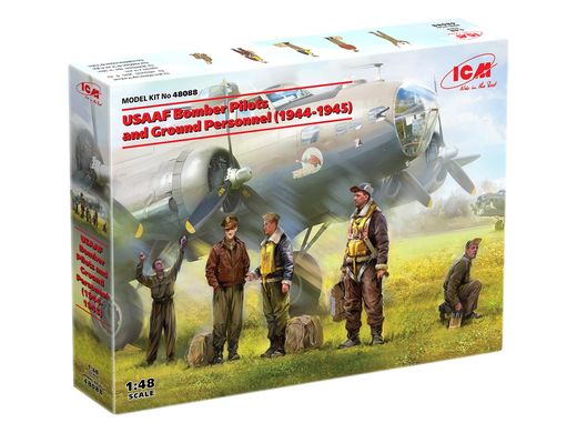 Figures 1/48 US Bomber Pilots and Engineers (1944-1945) ICM 48088