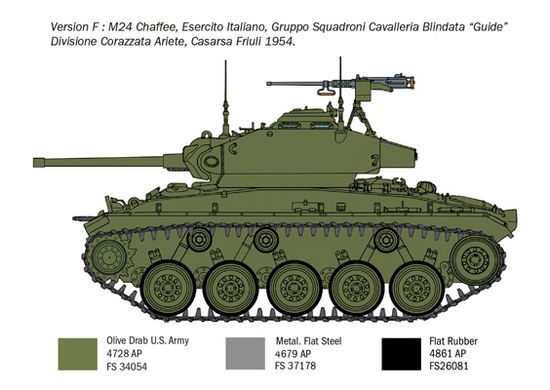 Сборная модель 1/35 танк M24 Chaffee Корейская война Italeri 6587