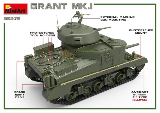 Сборная модель 1/35 танк Grant Mk.l MiniArt 35276