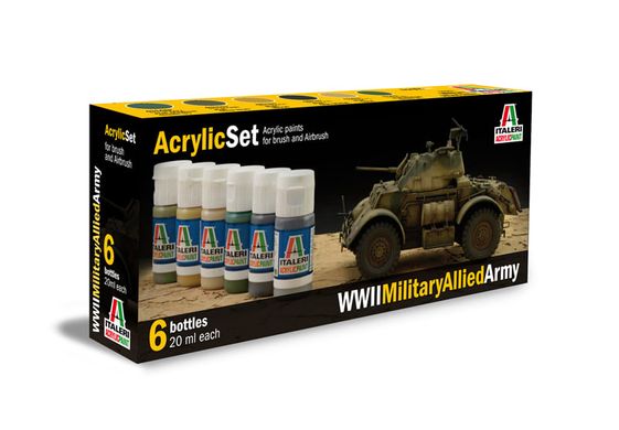 Набор акриловых красок Military Allied Army 6шт Italeri 440AP