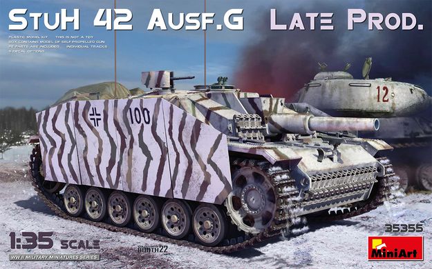 Збірна модель 1/35 штурмова гаубиця StuH 42 Ausf. G MiniArt 35355