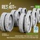 Масштабная модель 1:35 повреждены резиновые опорные колеса Merkava Mk.3 (12 пар), звездочки гусениц (2 шт.), натяжные колеса (2 шт.) и грязезащитные д