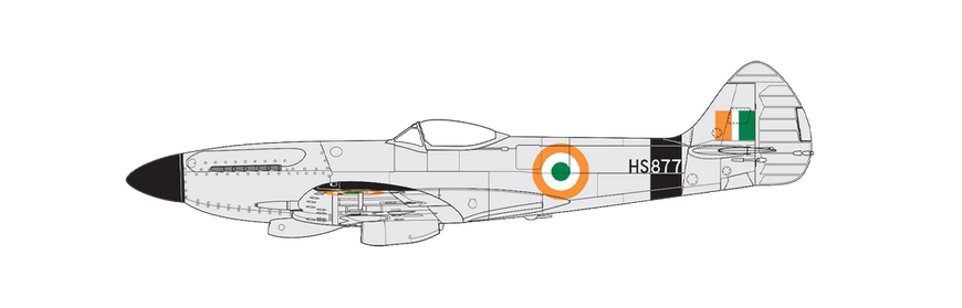 Assembled model 1/48 aircraft Supermarine Spitfire F Mk.XVIII Airfix A05140