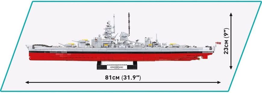 Навчальний конструктор корабель German Battleship Gneisenau - World War II COBI 4835
