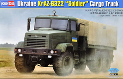 Збірна модель 1/35 Українська вантажівка "Краз-6322" Ukraine KrAZ-6322 "Soldier" Cargo Truck Hobby B