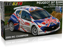 Збірна модель 1/24 автомобіль Peugeot 207 S2000 2009 IRC Champion Belkits BEL-001