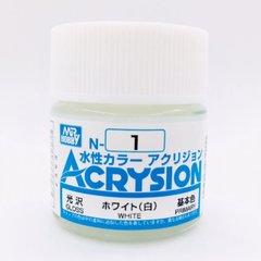 Acrylic paint Acrysion (N) White Mr.Hobby N001