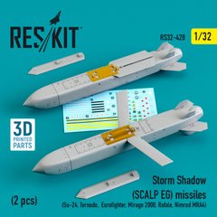 Масштабная модель 1/32 Ракеты Storm Shadow (SCALP EG) (2 шт.) (3D печать) Reskit RS32-0428, В наличии